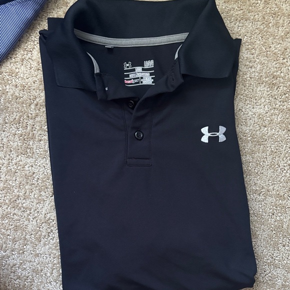 Under Armour Men's Polo Shirt in Black and Gray - Picture 1 of 3
